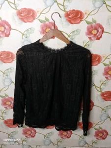 Elegant Black Lace Top