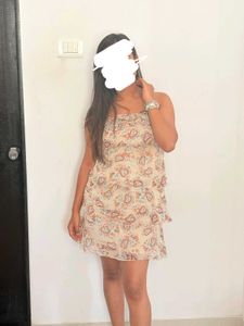 Paisley Strapless Mini Dress