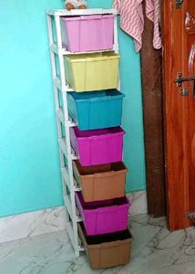 7 Layer Organiser In Multicolour