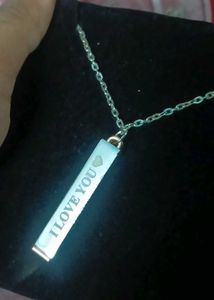 I Love You Silver Necklace