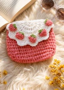 Strawberry Crochet Clutch