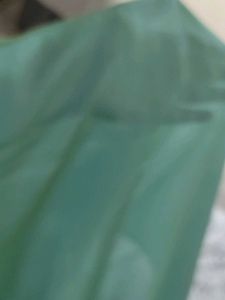 Sea Green Saree with Delicate Lace