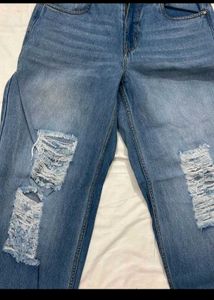 Ripped Wide Leg Jeans