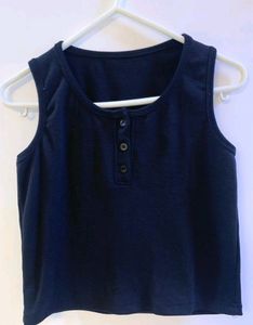 Ribbed Black Tank Top