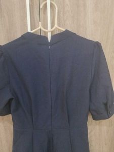Navy Blue Fit &amp; Flare Dr