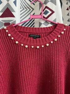 Woollen Pear Embellished Sweater