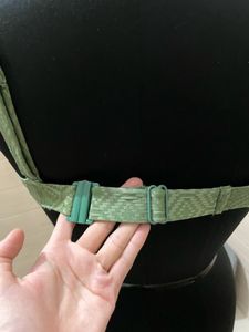 CALZEDONIA Bikini Bra Green Knotted Top