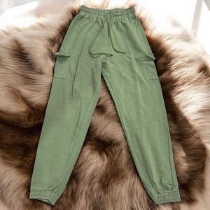 Green Cargo Sweatpants