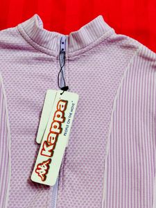 Kappa Striped Brand Logo Zip-Front Sport Jacket