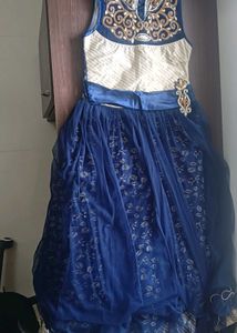 Elegant Blue Women's Ethnic Dress
