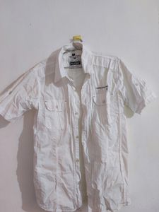 White Half Shirt
