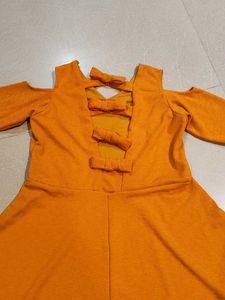 Orange Fit &amp; Flare Dress