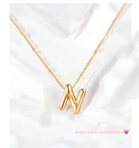 Gold 'N' Initial Bubble Letter Chain🎀