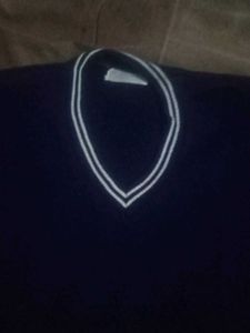Vintage Navy V-Neck Sweater