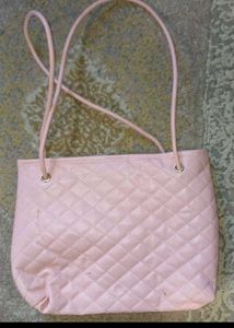 pink hand bag