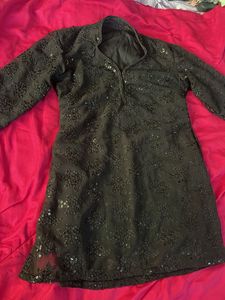 Black Embellished tunic top