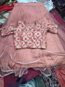 Pink Floral lehnga