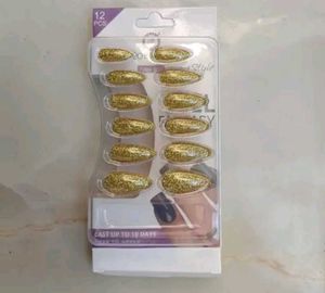 Golden Nail Extensions