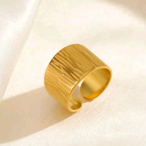 Gold Textured Statement Ring