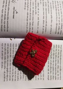 Red Crimson Crocheted Mini Purse