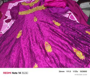 Purple &amp; Gold Embroidered Top