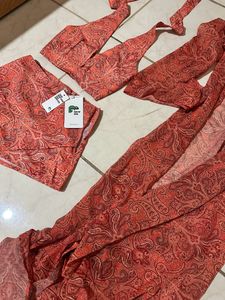 Printed Halter Neck Top skirt Set