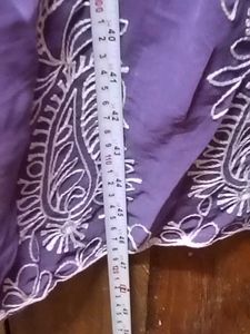 BrandNew Lavender Lucknow Embroidered Kurta+Dupatt
