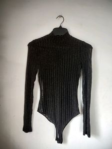 Black Mesh Bodysuit