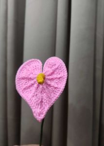 Handmade Crochet Antherium Flower.