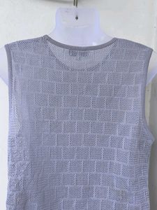 Gray Sleeveless Knit Top