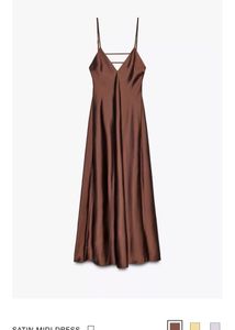 Zara Satin Midi Dress