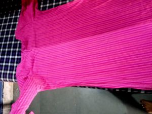 Pink Striped Kurta