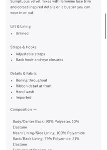 67% Off VS Lace-Up Corset Top M