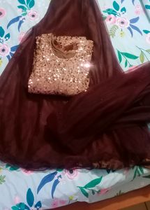 Sequence  Dress And Plazzo with Duptta