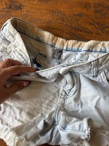 Distressed Denim Mini Shorts