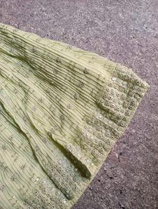 Embroidered Green Blouse