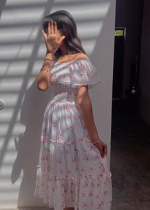 Floral off-shoulder summer dress