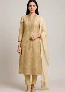 Combo New Boutique Kurta Pant Dupatta For Festive