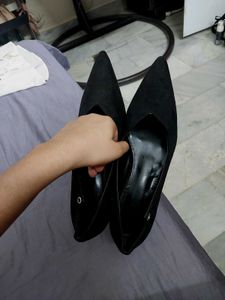 Macy Alfani&#39;s First Copy Golden Ball Bottom Heels