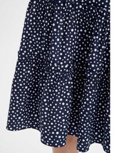 De Facto Navy Polka Dot Skirt