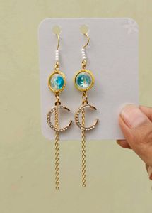 Celestial Moon Dangle Earrings