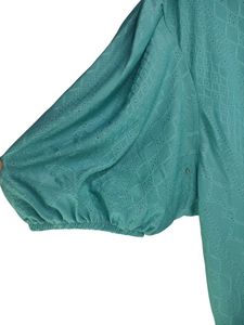 Chic Green Puff Sleeve Top