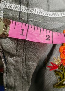 Orange Embroidery Midi Dress