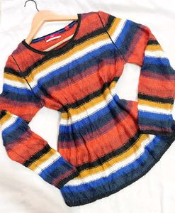 B2G2 🎁 S.Oliver Imported Striped Knit Sweater C