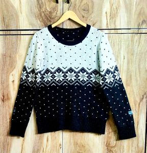 Patterned Knit Sweater size-38