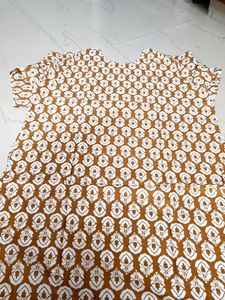 Boho Print Brown Dress(Used)