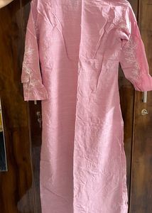 Women Casual Printed Pink Kurta
