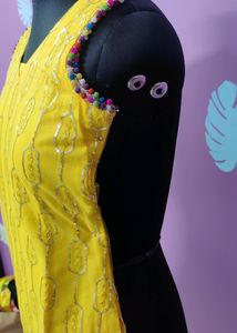 Yellow Festive Wear Kurti