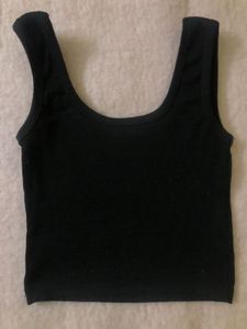 Black Crop Tank Top