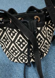 Black & White Hobo Bag